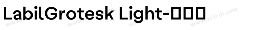 LabilGrotesk Light字体转换